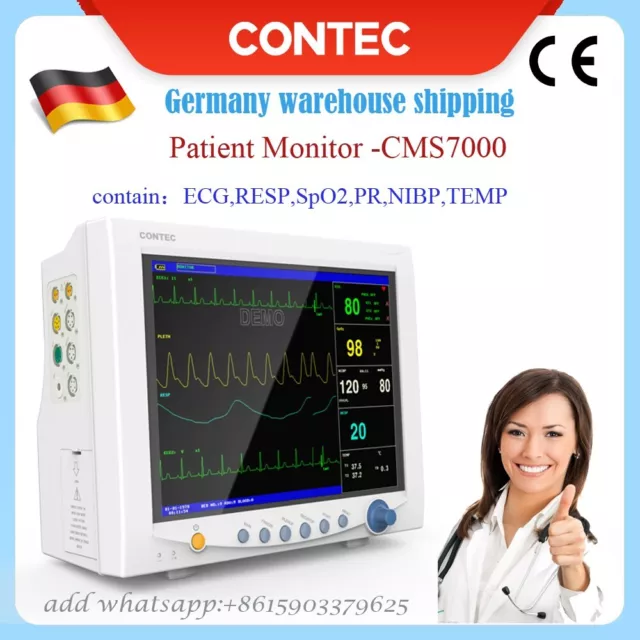 Moniteur patient de signes vitaux en soins intensifs, ECG,NIBP,SPO2,TEMP,RESP