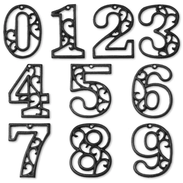 Props House Address Iron Cast Numbers Wrought Iron Numerals Door Number