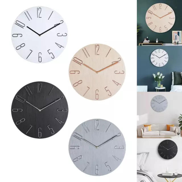 12inch Wall Clock Silent Non-ticking Wall Clocks for Living Room, Bedrooms, Home