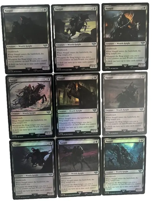 Magic MTG Nazgul Set and Witch King  Lord of the Rings FOIL