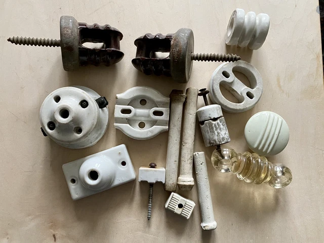 Lot of Vintage Insulators Porcelain Glass