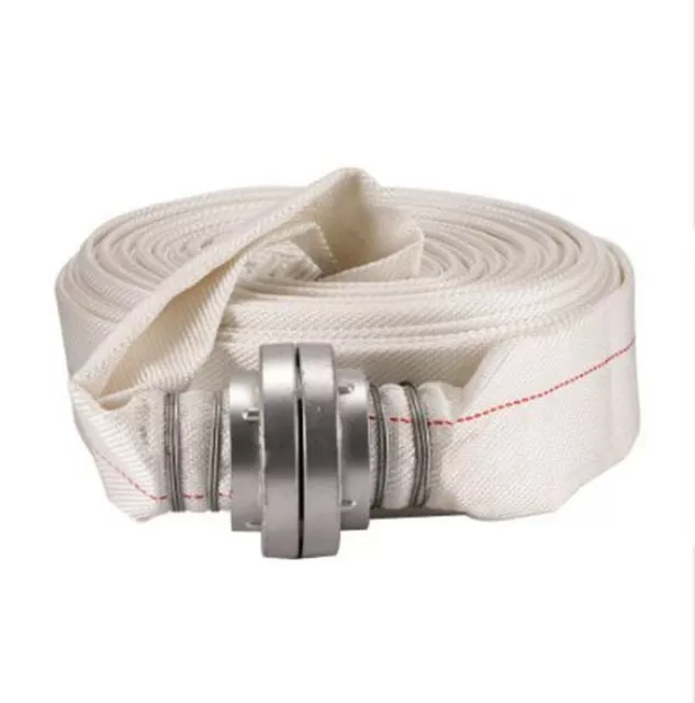 30m Fire Hose 2 inch Lay Flat Canvas Lining With C Storz Coupling Fitting Pipes 2