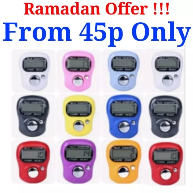 Ramadan Offer Digital  Finger Ring Tally Counter Hand Held Knitting Row counter