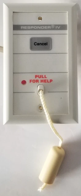 Untested Rauland Responder IV NCPCS1 Patient/Nurse Call/Pull Cord Shower Station