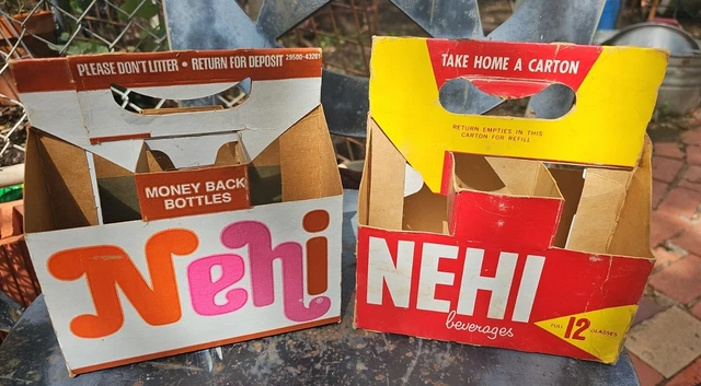 Nehi Soda Bottle Soda Cartons, Two different ones!