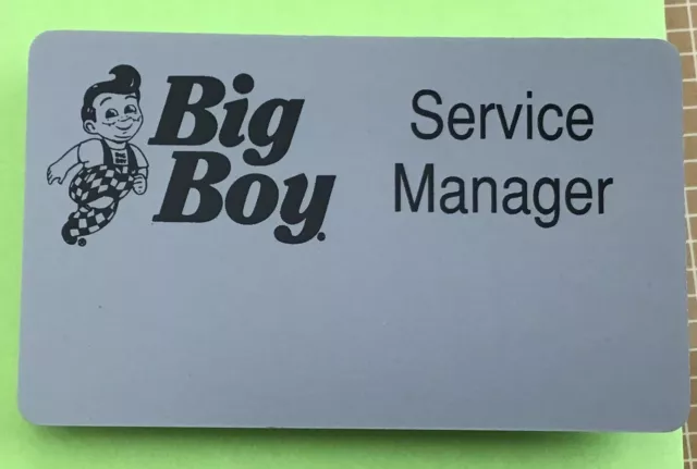 One Vintage Blank Big Boy Restaurants Managers/Employee Name Badge