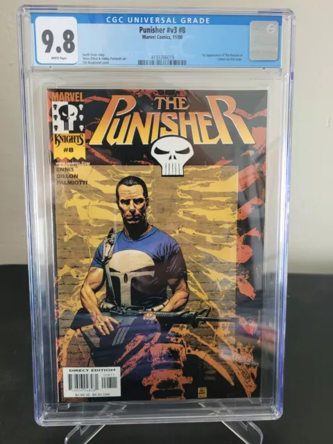 THE PUNISHER Vol 3 #8 CGC 9.8 GRADED MARVEL COMICS GARTH ENNIS! 1ST THE RUSSIAN!