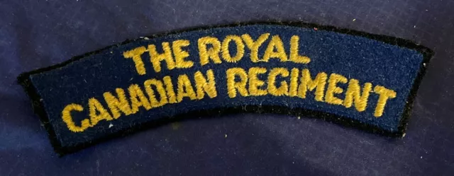 RP3637 Vtg WW2 The Royal Canadian Regiment Canada Shoulder Patch Badge