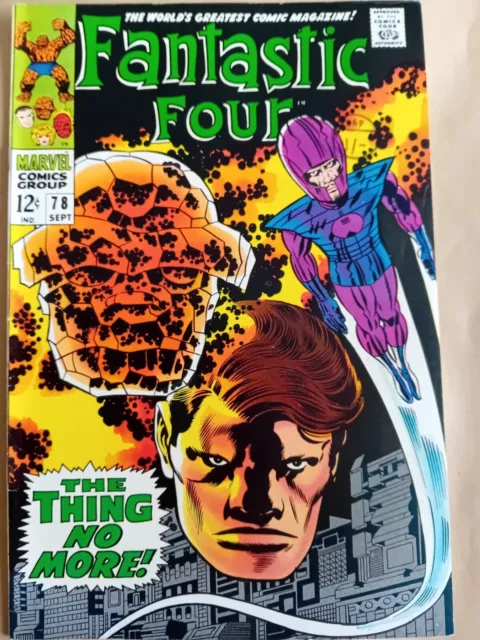 Fantastic Four #78 - FN+ (6.5) Marvel 1968 - Cents with Pence stamp - Jack Kirby
