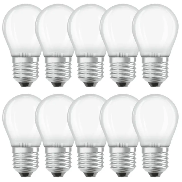 10 x Osram LED Filament Tropfen 4,5W=40W E27 matt 470lm Tageslicht 6500K UVP 49€