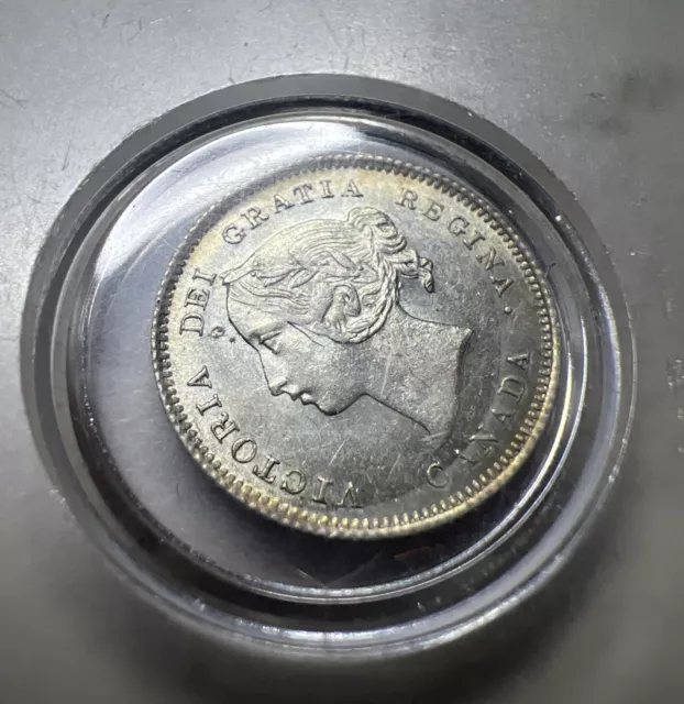 1900 Canada 5 Cents Silver Coin