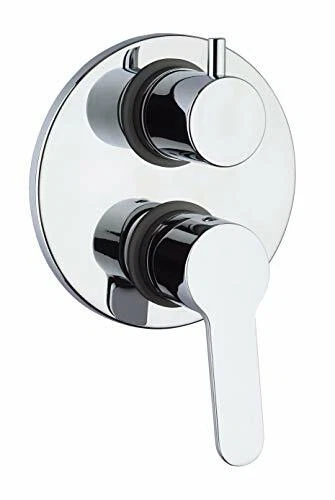 Rubinetto Miscelatore Monocomando Paini Giada 690 Per Doccia Da Incasso - Cromato, Made In Italy, Con Placca Ø116 Mm