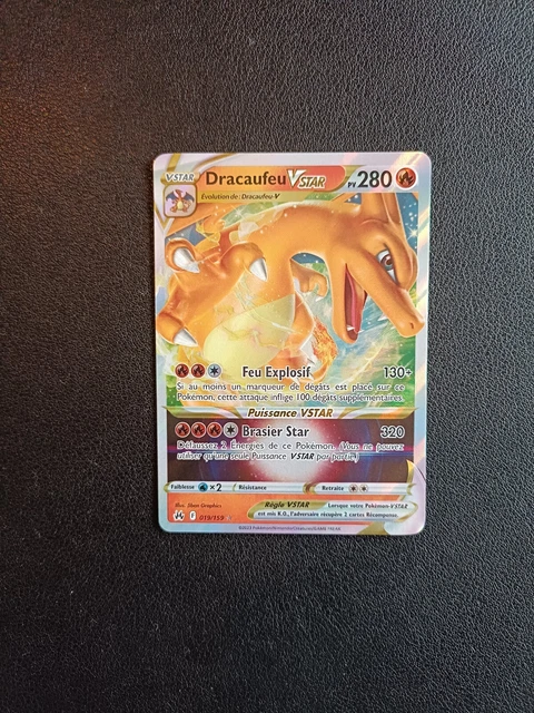 CARTE POKÉMON DRACAUFEU Vstar 019/159 Epée & Bouclier Zenith Suprême