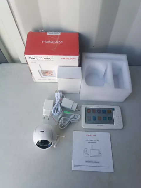 Foscam BM1 fscbm1 Babyphone avec caméra Wi-Fi 2.4 GHz