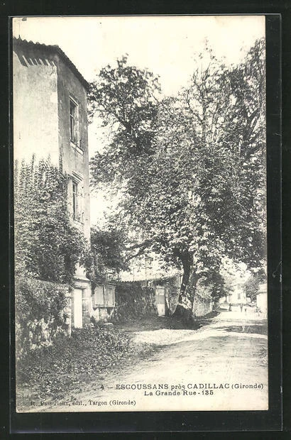 CPA Escoussans, La Grande Rue