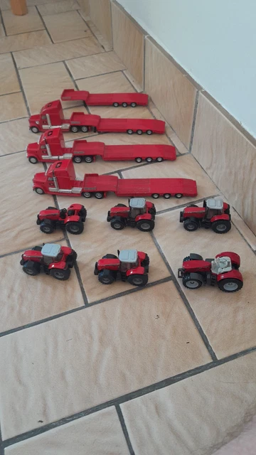 Siku Enorme Lot Camions  Kenworth Semi Remorque Porte Char Massey Fergusson 1/87