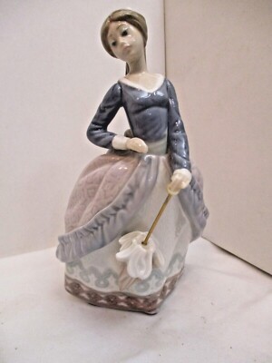 Lladro Spain Daisa 1983 Evita 5212 Girl w/ Umbrella Porcelain Figurine Vintage