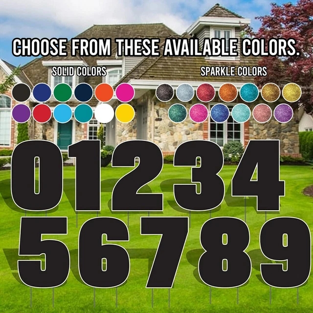 JUMBO 35 INCH Yard Sign Numbers 09, Extra Large Lawn Numbers 229.95