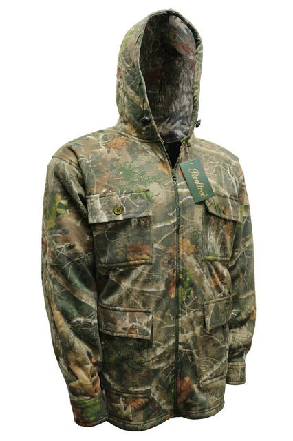 Mens Thick Fleece Realtree Jacket Jungle Camo Print Hunting Fishing Coat M-6XL 8