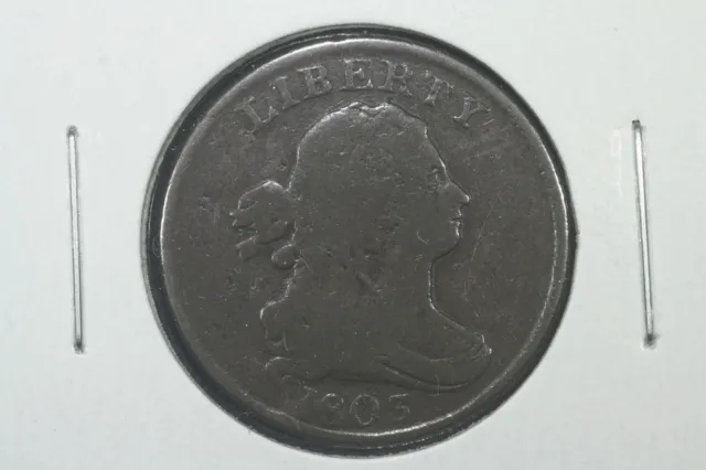 1803 Draped Bust Half Cent, Very Good