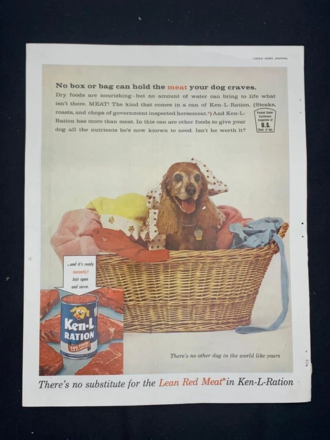 Magazine Ad* - 1961 - Ken-L Ration Dog Food - Golden Retriever