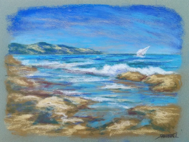 Sea Landscape Marine Beachboard Holiday Beach Liberty Sailboat White