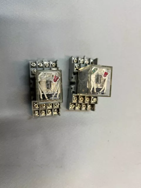 Omron MY4N Relay with Dayton 2A584E Socket. 2 pieces of each. 2