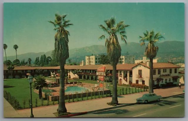 Santa Barbara CA La Casa Del Mar Motel c1958 Postcard 28 West Cabrilla Blvd