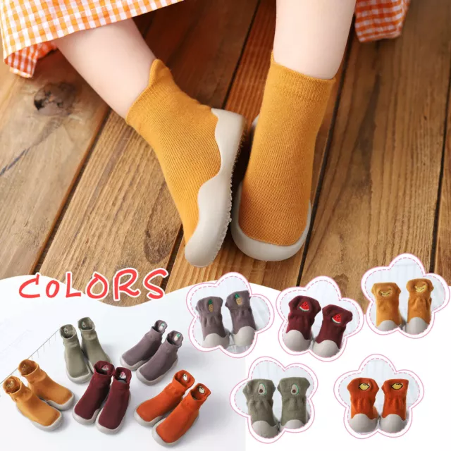 Kids Baby Girl Boys Toddler Anti-slip Slippers Socks Cotton Shoes Winter Warm