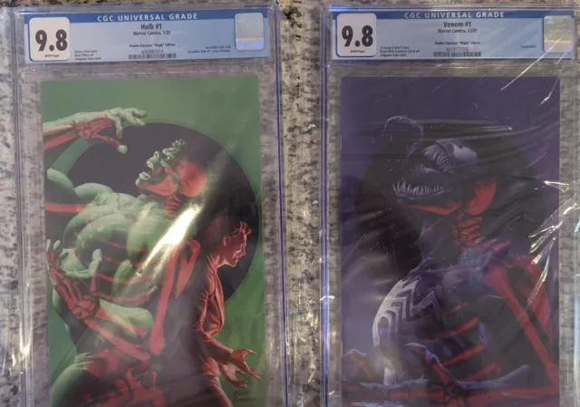 VENOM & HULK 3d #1 * VIRGIN JUNGGEUN YOON 3D VARIANT 9.8 CGC DOUBLE EXPOSURE