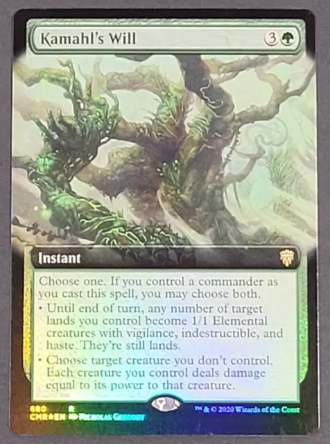 MTG - Kamahl's Will - Commander Legends - NM - Extended Art Foil - Magic