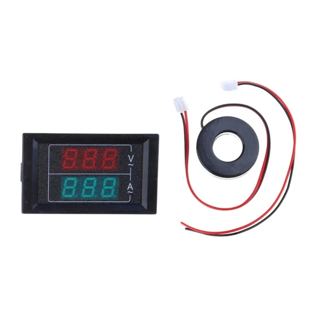Current Metre Display AC50-500V DUAL-DISPLAY CURRENT Meter Detectors Tester Voltmeter Ammeter ...