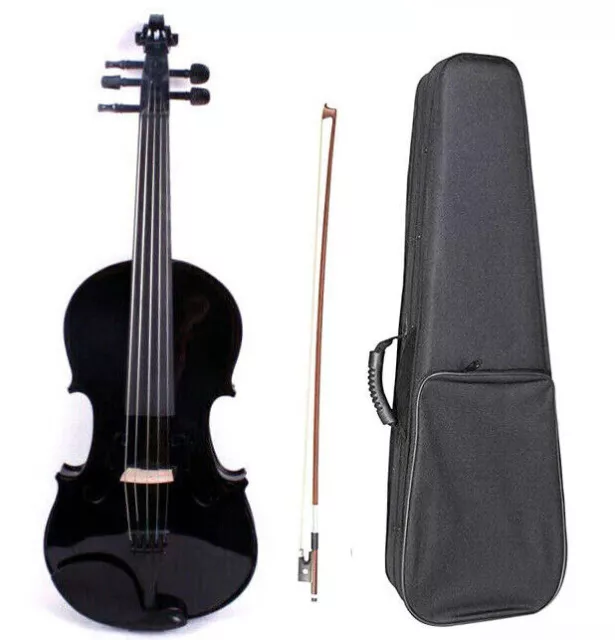 Viola 5string 16.5 inch full size Maple Spruce wood ebony fittings viola Black