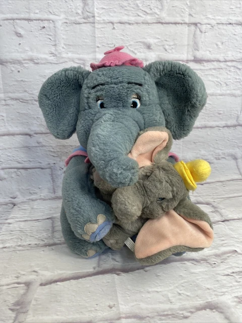 Jumbo Rocking Dumbo VINTAGE DISNEY STORE Mrs Jumbo Holding Baby Dumbo Plush Soft Toy ...