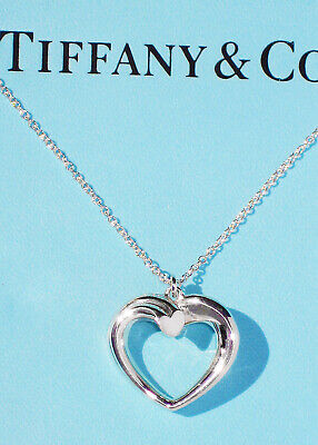 Tiffany & Co Argent Sterling Collier Picasso Medium Tendresse Pendentif Coeur