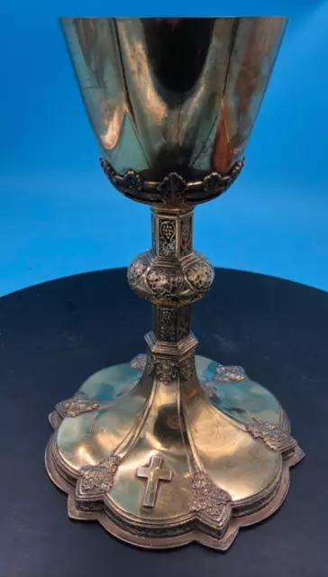 CATHOLIC CHURCH Gothic Sterling Chalice  Cup Silver 4 TABERNACLE