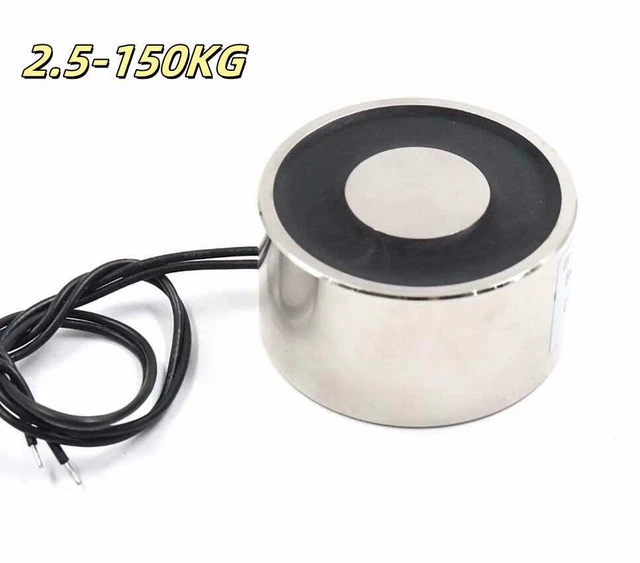 DC 12V/24V Electric Lifting Magnet Solenoid Electromagnet Holding 5.5LB - 330LB - Foto 11