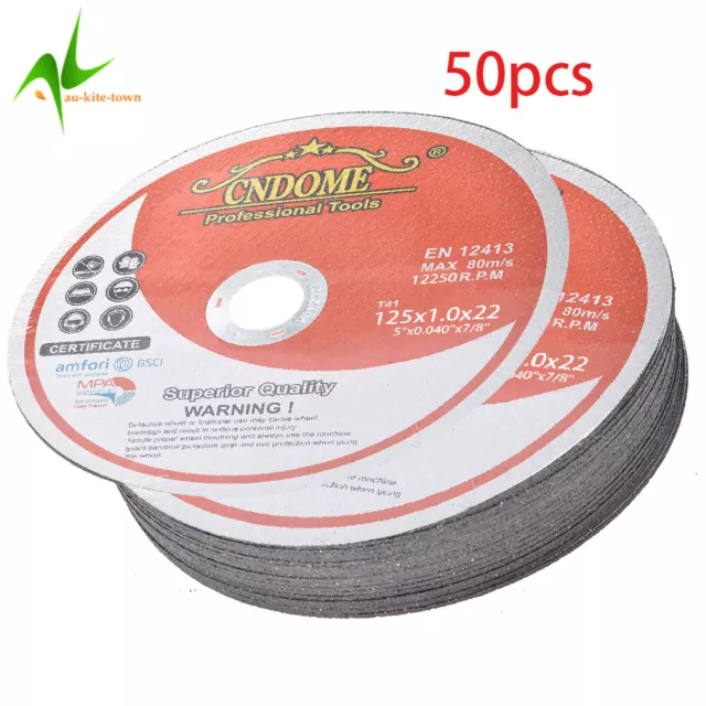 50X 125mm Metal Cut off Wheel Angle Grinder Thin Steel Stainless Cutting Disc