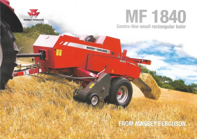 Farm Equipment Brochure - Massey Ferguson - MF 1840 - Baler - c2012/13 (F8454)