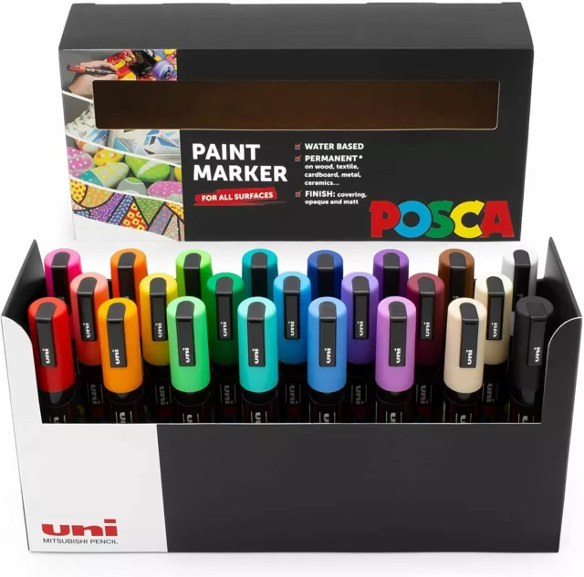Posca Paint Marker Art Pens Waterproof Permanent Pen Car Tyre Metal Any  Surface