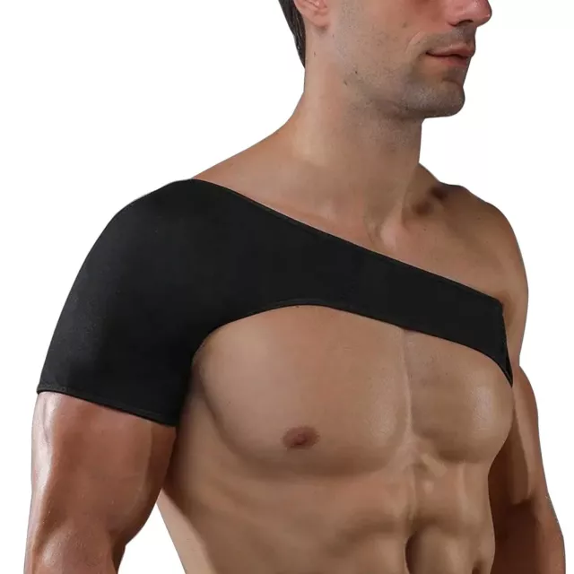 KAV Shoulder Brace Neoprene Material, Adjustable - One Size, Black Colour