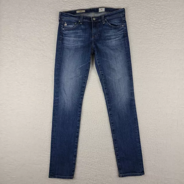 AG Adriano Goldschmied Jeans Womens The Stilt Cigarette Leg Dark Wash Blue