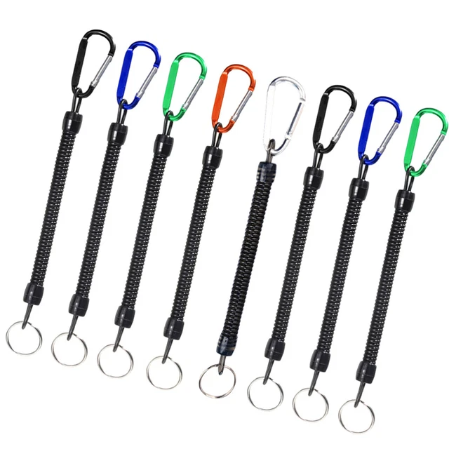 Keychains 8 pz pratico retrattile di plastica corde elastiche portachiavi anti-p