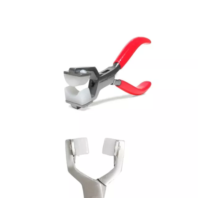Alicates de flexión de anillo para hacer joyas, doblar y envolver herramientas de metal empuñadura de PVC