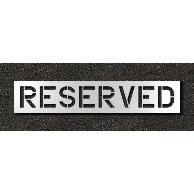 RAE STL-116-71233 Pavement Stencil,Reserved,12 in