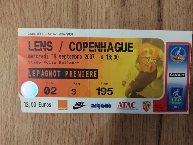 Ticket Match Football C3 Donetsk - OM Marseille Du 04/09/2009