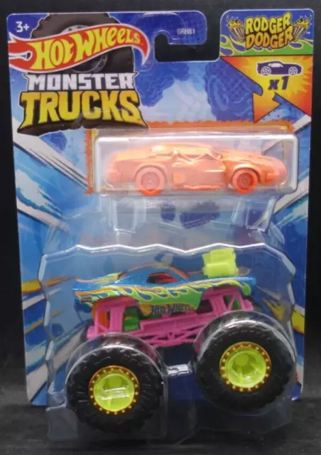 Hot Wheels 2022 - Monster Trucks 58/75 - Twisted Treads 05/07 - Bone Shaker  - ZAMAC - Plus Connect and Crash Car