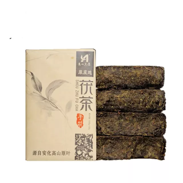 Premium 1000g Anhua Black Tea Jinhua Golden Flower Tea Brick Fu Zhuan Tea