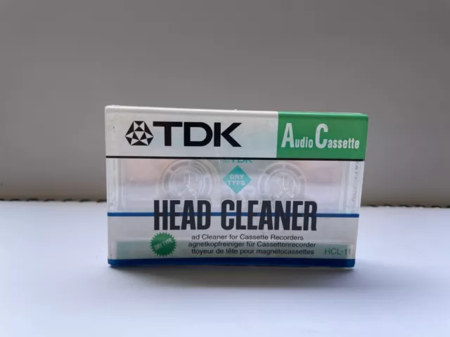 TDK HCL-11 Head Cleaner Audio Tape Cassette New