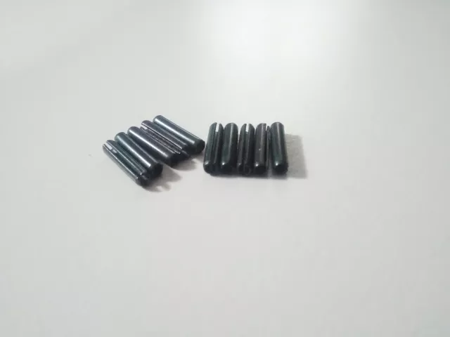 10X  Black Slotted Spring Roll Pin  3/32 x 7/16   High Carbon Steel